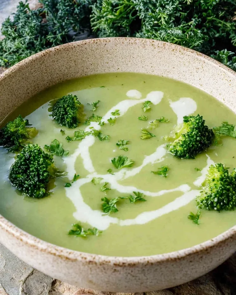 Brokkoli-Suppe mit Kartoffeln und Sahne