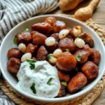 Cchicken hampignons mit Knoblauch Soße aus dem Aifryer