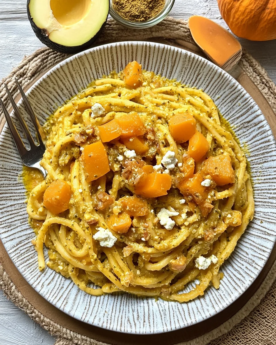 Einfache Kürbis Pesto mit Fetakäse - schnell gemacht