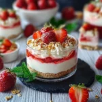 Erdbeer-Cheesecake im Glas
