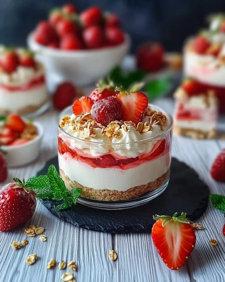 Erdbeer-Cheesecake im Glas
