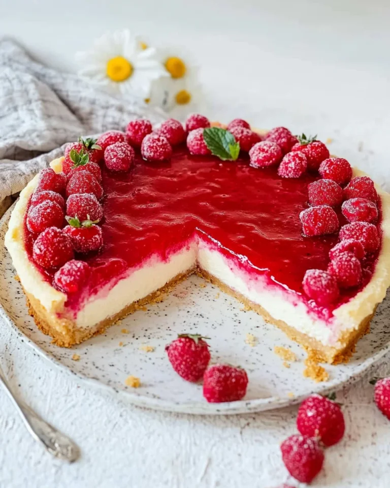 Erdbeerkuchen mit Vanillepudding ohne Backen - ganz einfach
