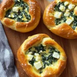 Feta Spinat Brezel Rezept