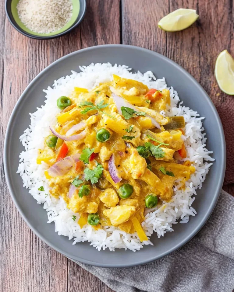 Indisches Hähnchen Curry mit Reis und Gemüse - ganz einfach