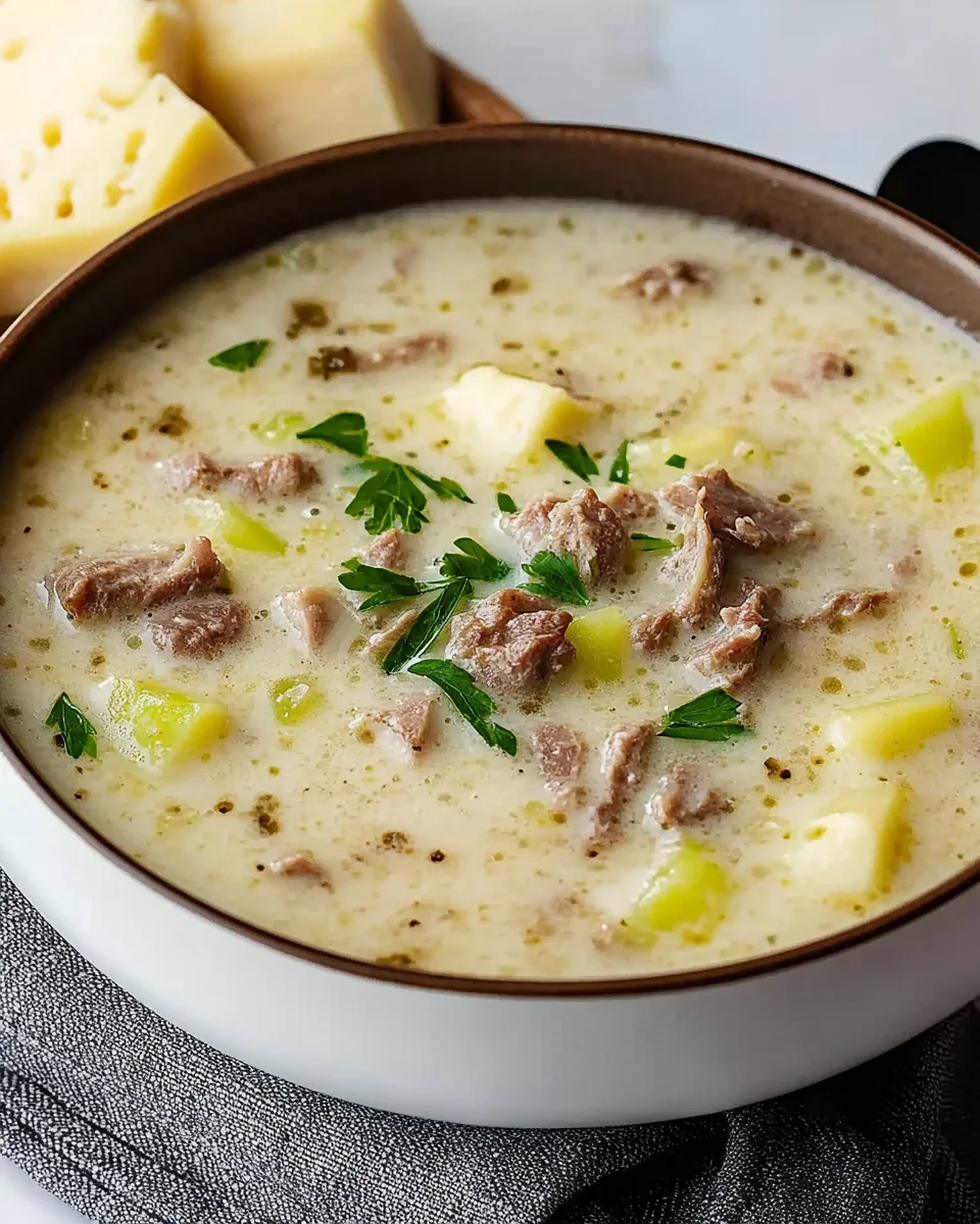 Käse-Lauch-Suppe