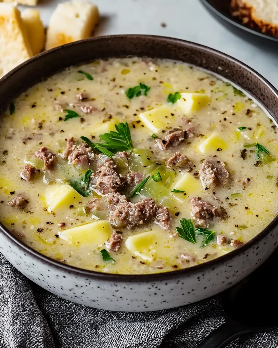 Käse-Lauch-Suppe