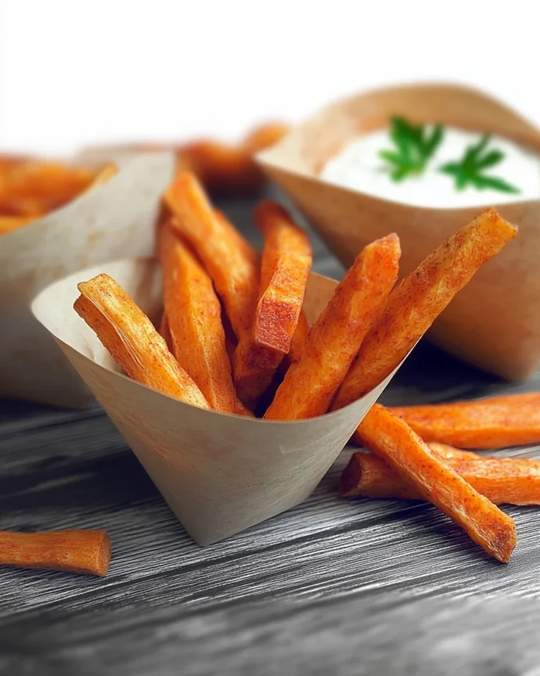 Knusprige Süßkartoffel Pommes