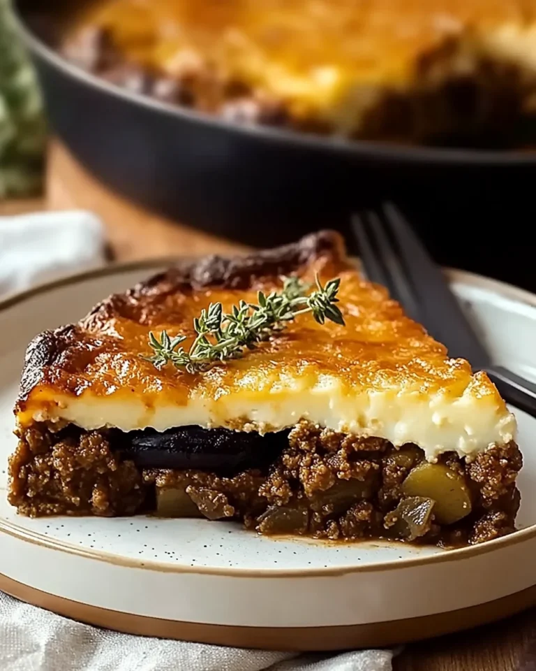 Moussaka mit Kartoffeln und Auberginen