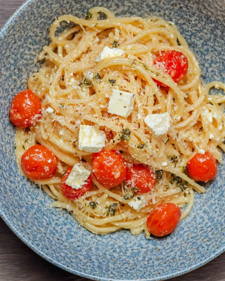 Ofen Feta Pasta - One Pot Spaghetti mit Tomaten Feta Soße