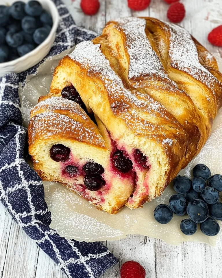 Osterzopf mit Heidelbeeren