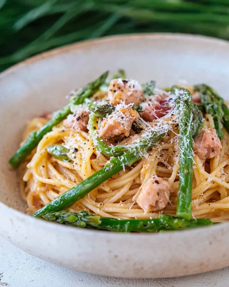 Pasta mit grünem Spargel