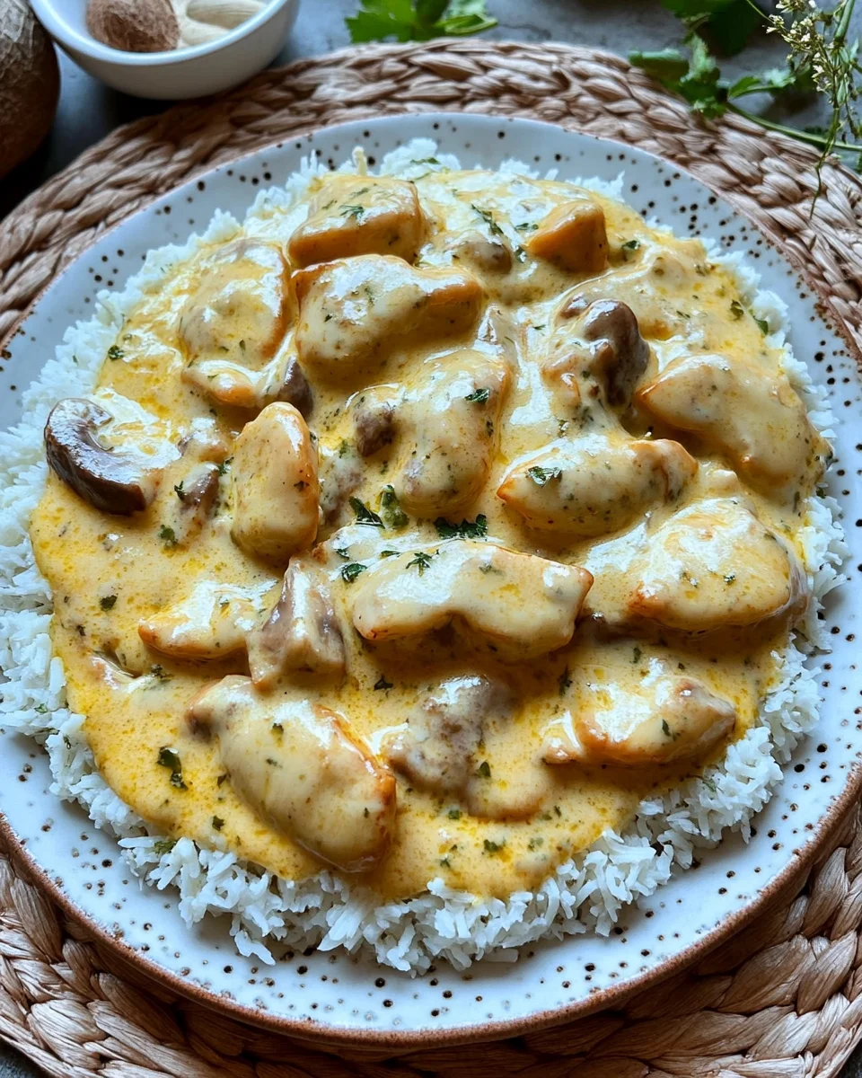 Putengeschnetzeltes mit Frischkäse