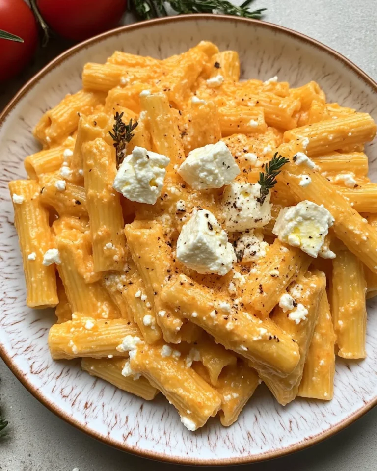Scharfe Gemüse Feta Pasta