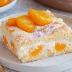 Schmandkuchen vom Blech mit Mandarinen