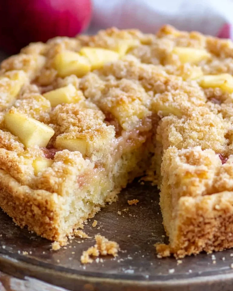 Schneller Apfelkuchen mit Streusel & Apfelmus – so saftig!