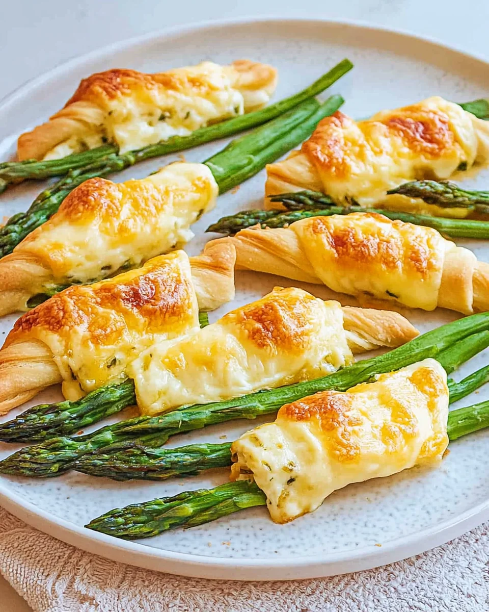 Spargel im Blätterteig mit HähnchenHähnchenHähnchenHähnchenschinken & Käse
