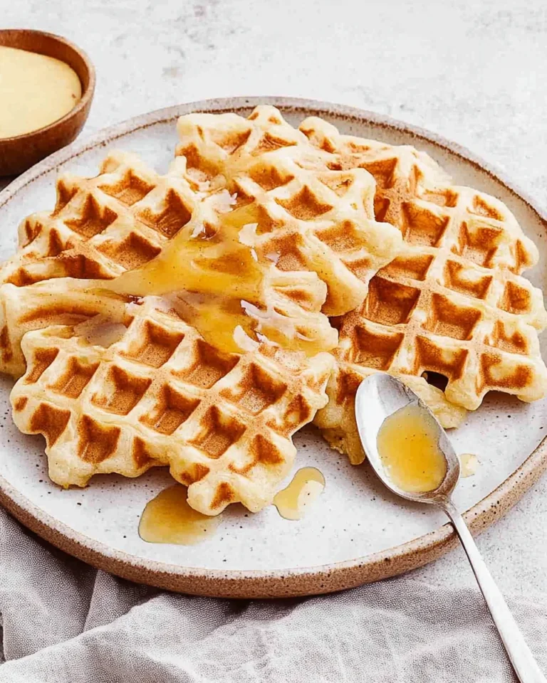 Waffeln mit Apfelmus statt Zucker