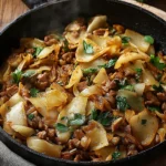 Weißkohl-Hackfleisch-Pfanne