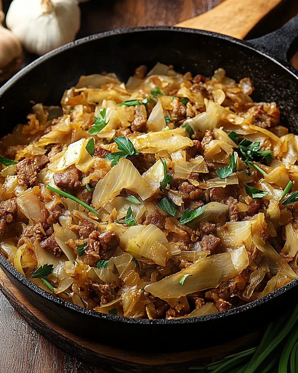 Weißkohl-Hackfleisch-Pfanne