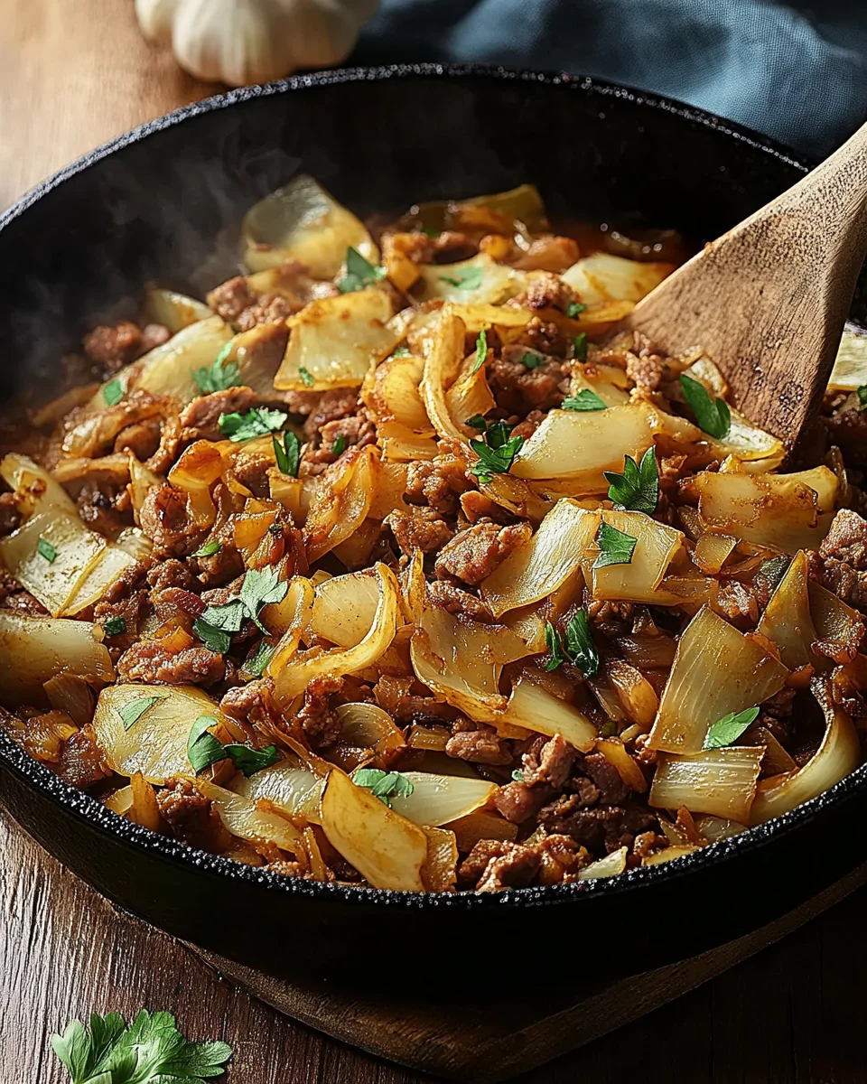 Weißkohl-Hackfleisch-Pfanne